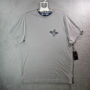NWT Ted Baker London Tee T-Shirt Men XL Short Sleeve Leaf‎ Print Gray Soft Comfy